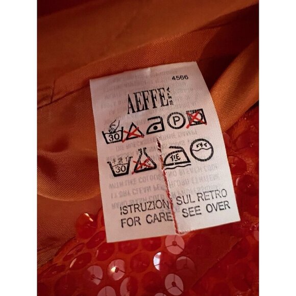 Moschino Cheap And Chic Women's Dress Orange Sequin Made in Italy Size 4 - Picture 7 of 13